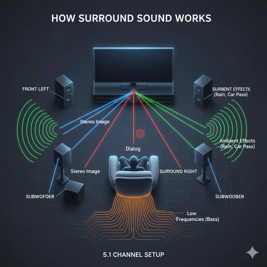 نحوه کار سیستم‌های صدای فراگیر