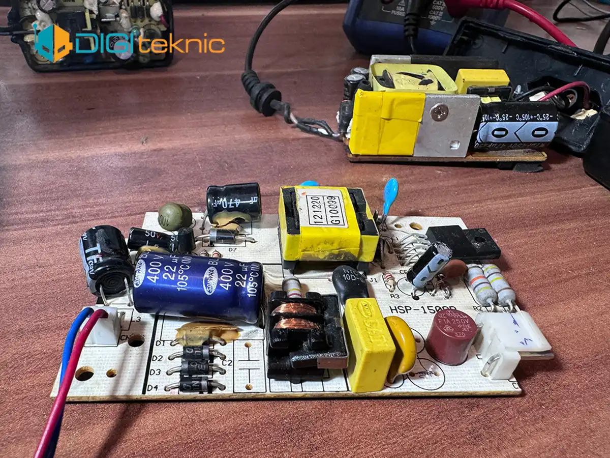 تعمیر آداپتور 9 digiteknic power supply repair 02