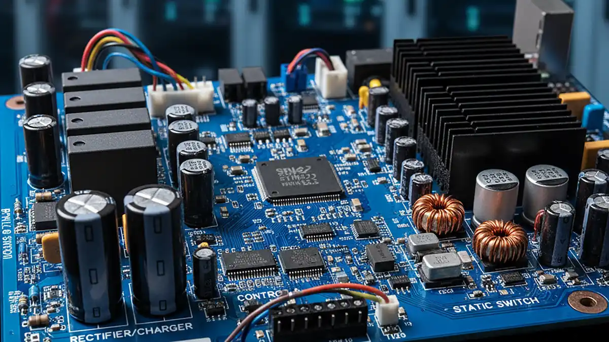 قسمت‌های مختلف برد یو پی اس