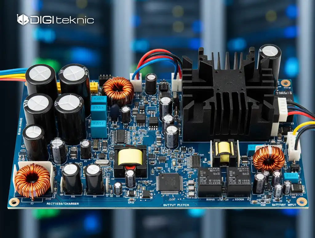 نمونه‌های رایج قطعات نیمه‌هادی به کار رفته در بخش‌های اصلی UPS