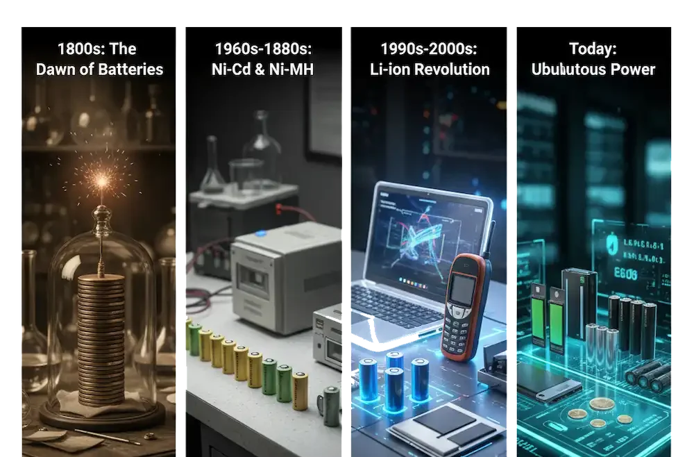 تاریخچهای مختصر از باتریهای قابل شارژ