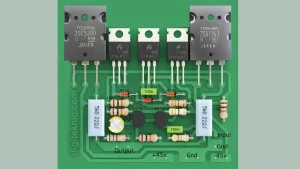 مدار آمپلی‌فایر قدرتمند 150 وات با 2SC5200 و 2SA1943